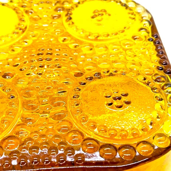 Riihimaen Lasi Nanny Still Amber Art Glass Grapponia Bottle From Finland - Picture 3 of 9